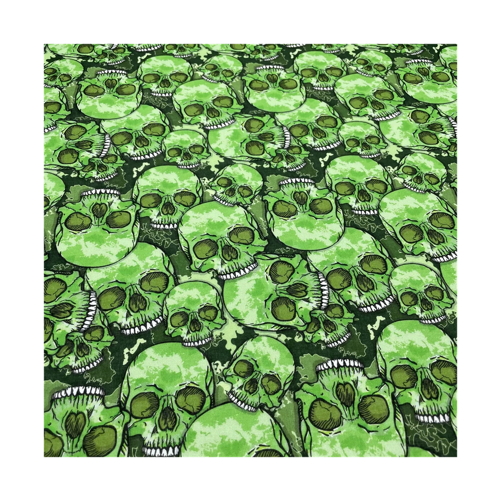Skull Craze Bandana Edgy Green Skulls - image 2