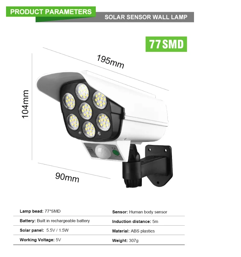 Generic Solar Sensor Light CCTV Camera with Motion Sensor - image 6