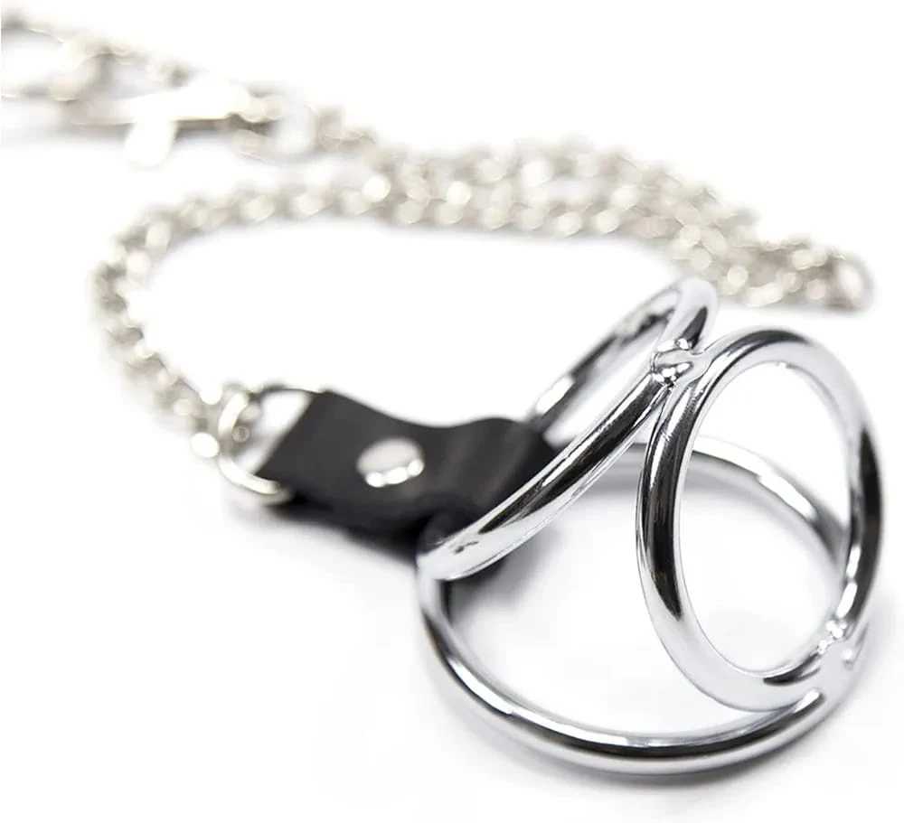 Stainless Steel Triple Cock o ring nipple bdsm sex toy - image 6