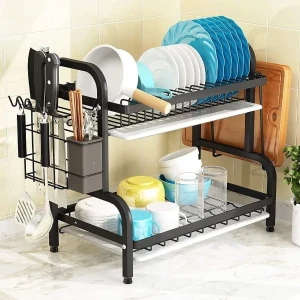 Generic 2 Tier Steel Dish Drying Rack