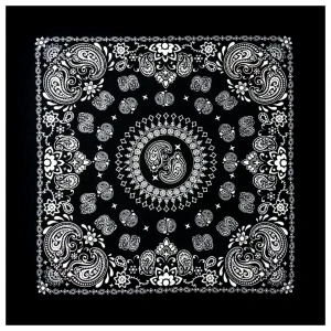 Generic Bandana Cotton Black Design