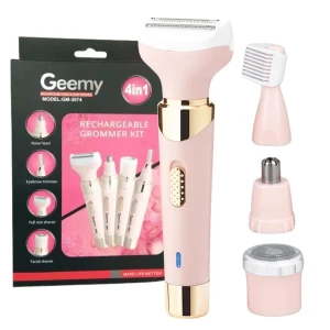 Geemy GM-3074 Rechargeable 4-in-1 Ladies Groomer