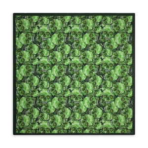 Skull Craze Bandana Edgy Green Skulls