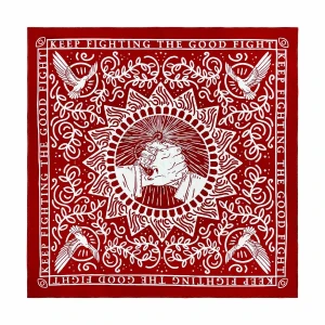 The Good Fight Heritage Cotton Bandana Crimson Red