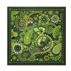 Generic Paisley Bandana Green Cotton