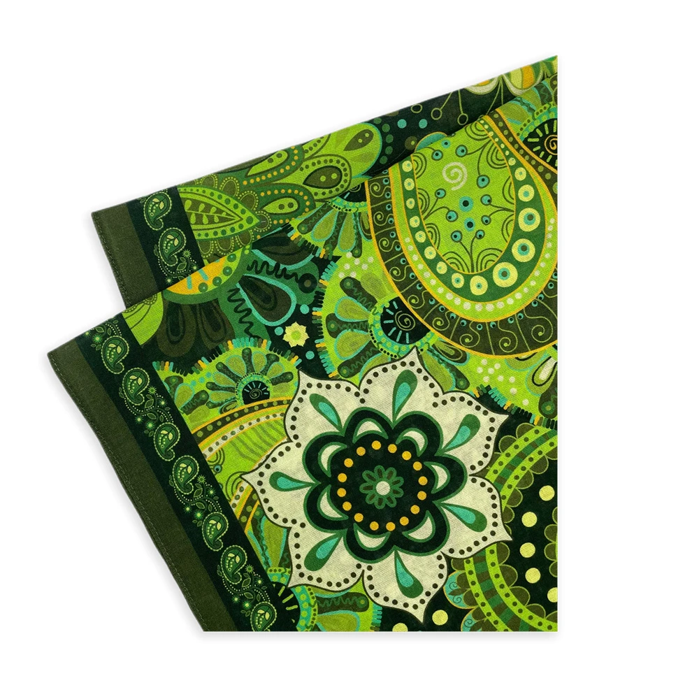 Generic Paisley Bandana Green Cotton - image 3