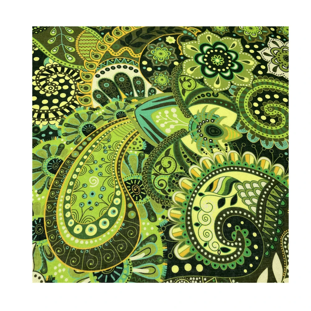 Generic Paisley Bandana Green Cotton - image 4