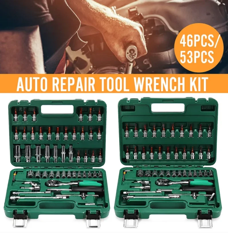 Generic 53 Pcs Socket Spanner Car Repair Tool Set