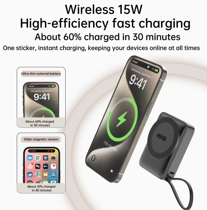 Aspor A313 10000mAh Portable Power Bank - image 2