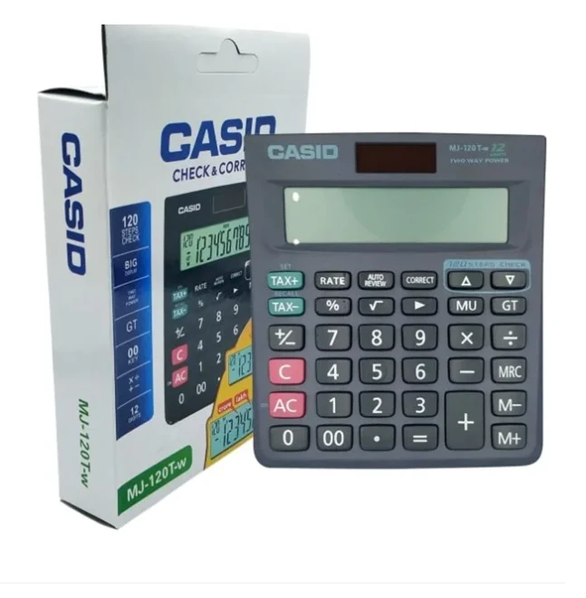 Casio MJ-120T-w 12-Digit Solar/Battery Calculator - image 1