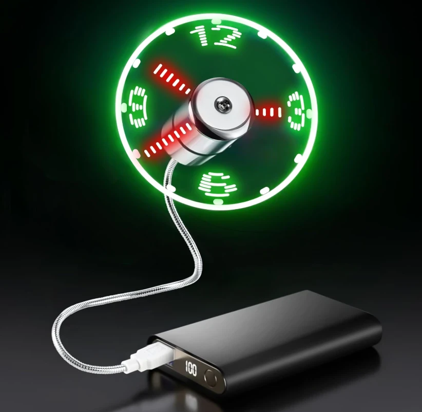 ONXE LED USB Clock Fan with Real Time Display - image 6