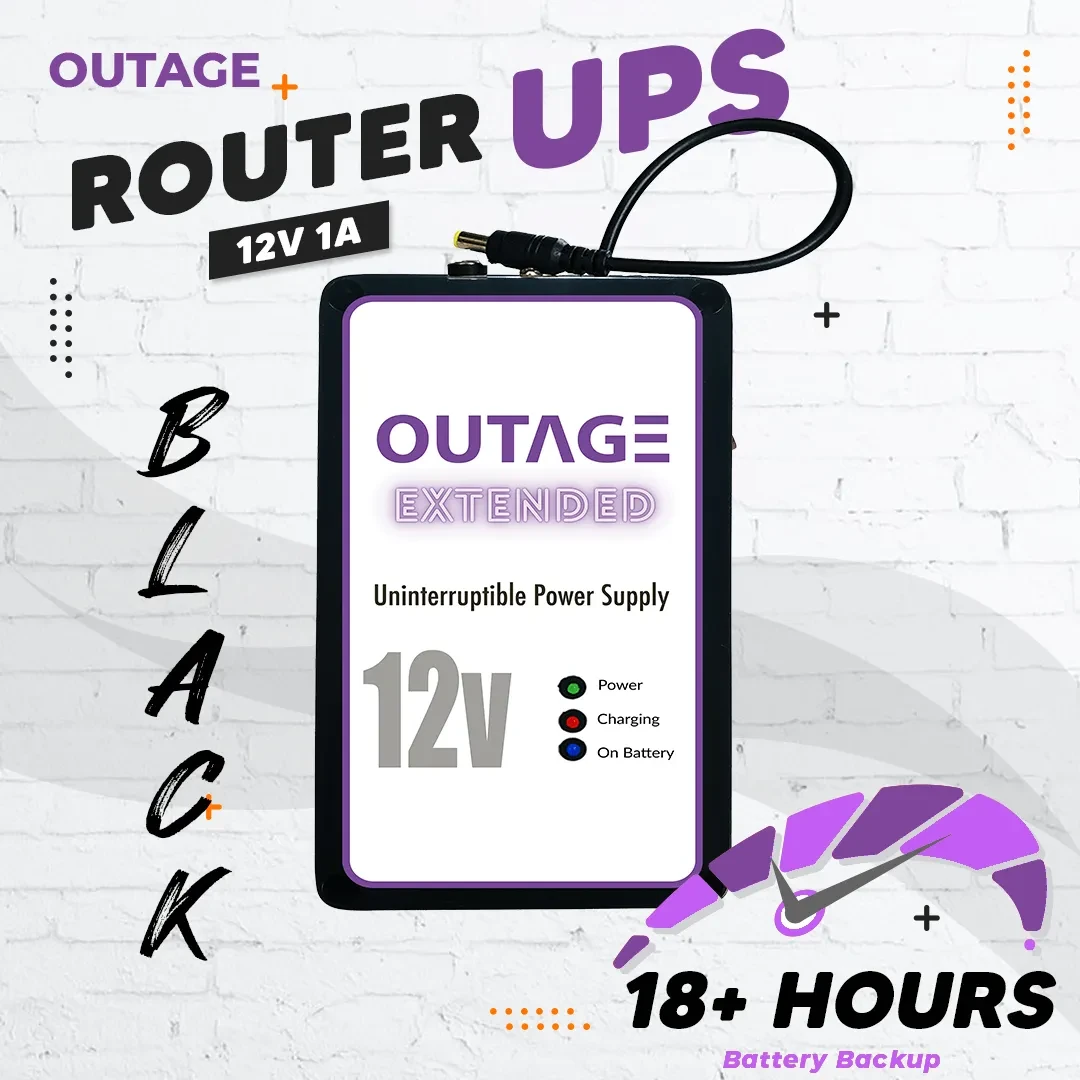 OUTAGE 12V 1A Router UPS EXTENDED