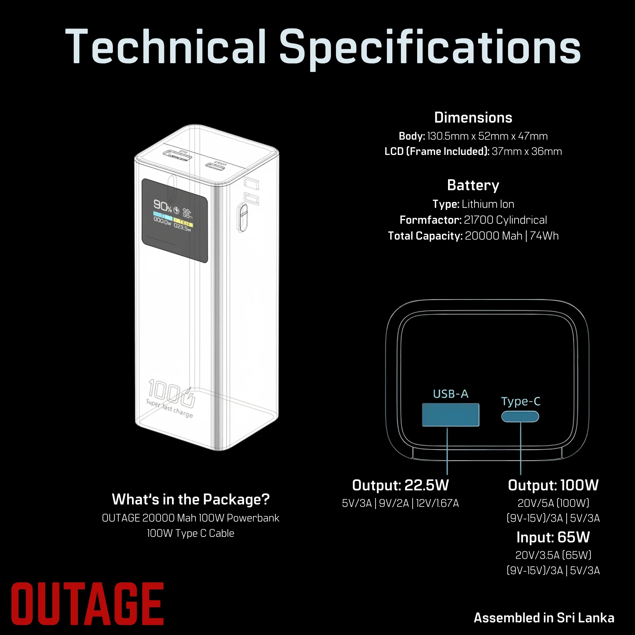 OUTAGE 20000mAh 100W Power Bank - image 9