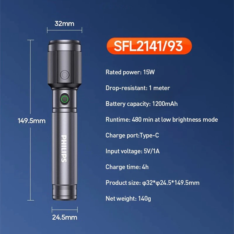 Philips SFL2141/93 Zoom Flashlight - image 8