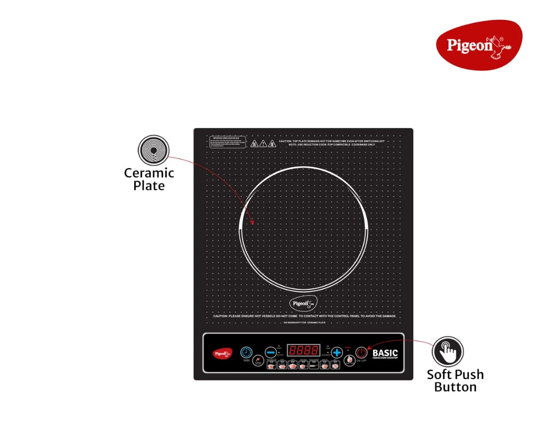 Pigeon 1200 W Induction Cooker Push Button - image 6