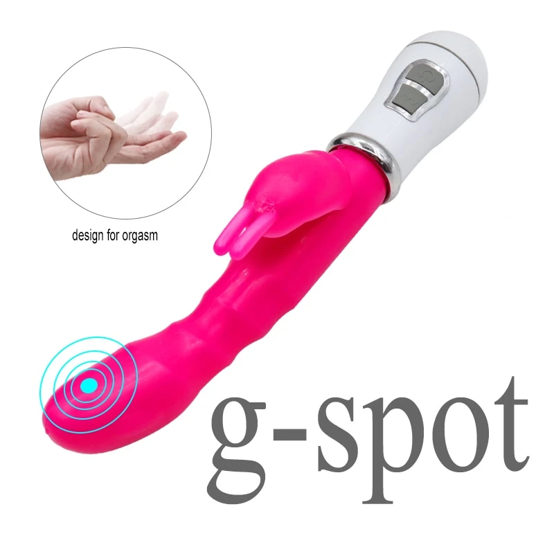 Rabbit Double Rod Dildo Rechargeable Vibrator - image 5
