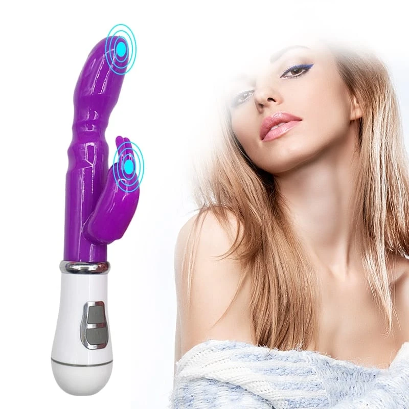 Rabbit Double Rod Dildo Rechargeable Vibrator