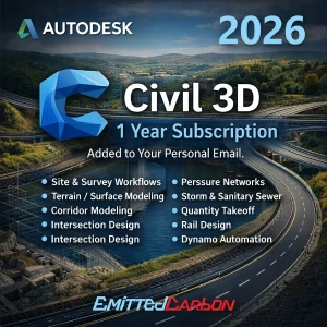 Autodesk Civil 3D 2026-2023 Multi-Version 1-Year Subscription