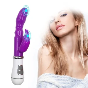 Rabbit Double Rod Dildo Rechargeable Vibrator