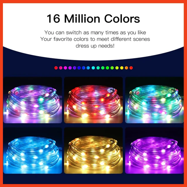 Generic Fairy String Lights Dream Color USB Powered Bluetooth - image 8