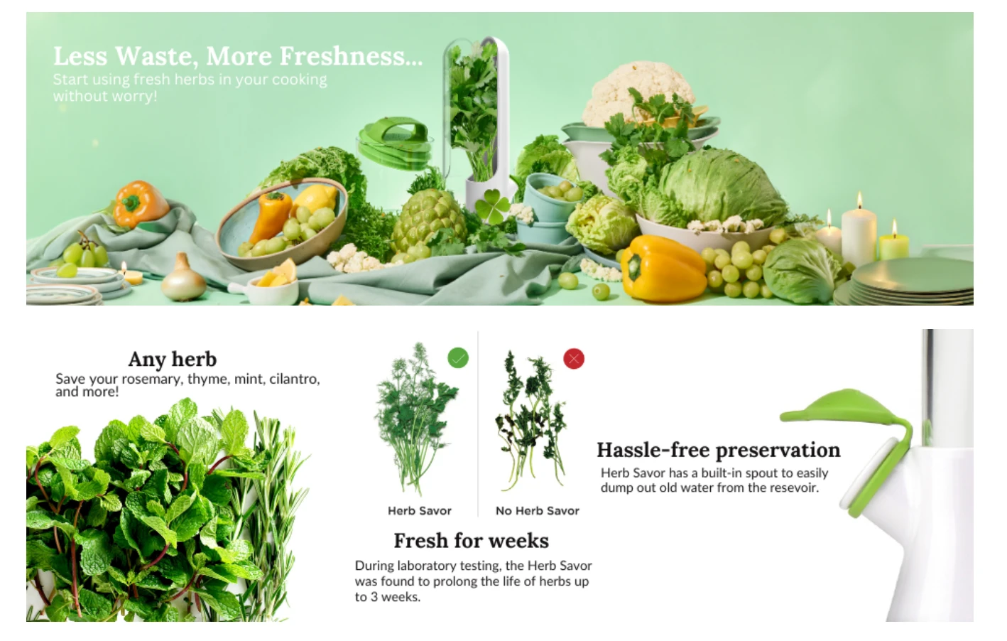 Prepara Herb Savor Eco Fresh Herb Preserver - image 5