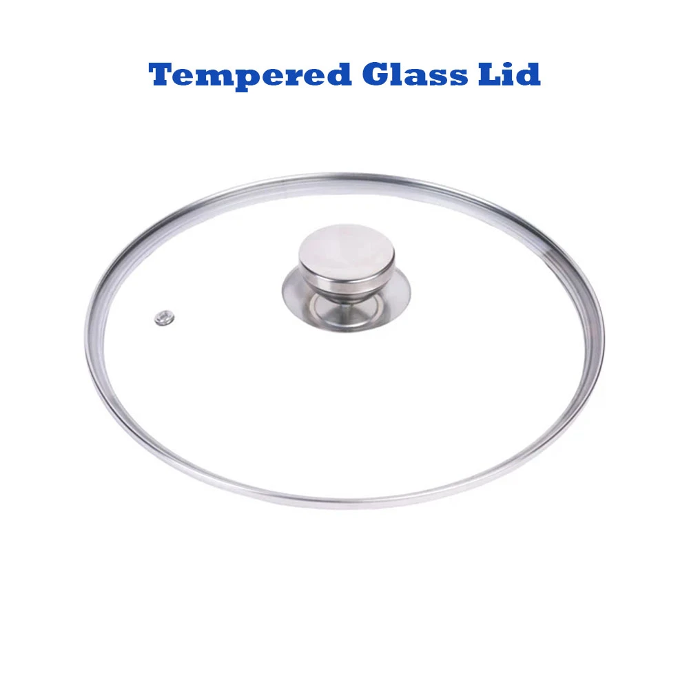 Induction Base Stainless Steel  Pot with Glass Lid-18cm - image 2
