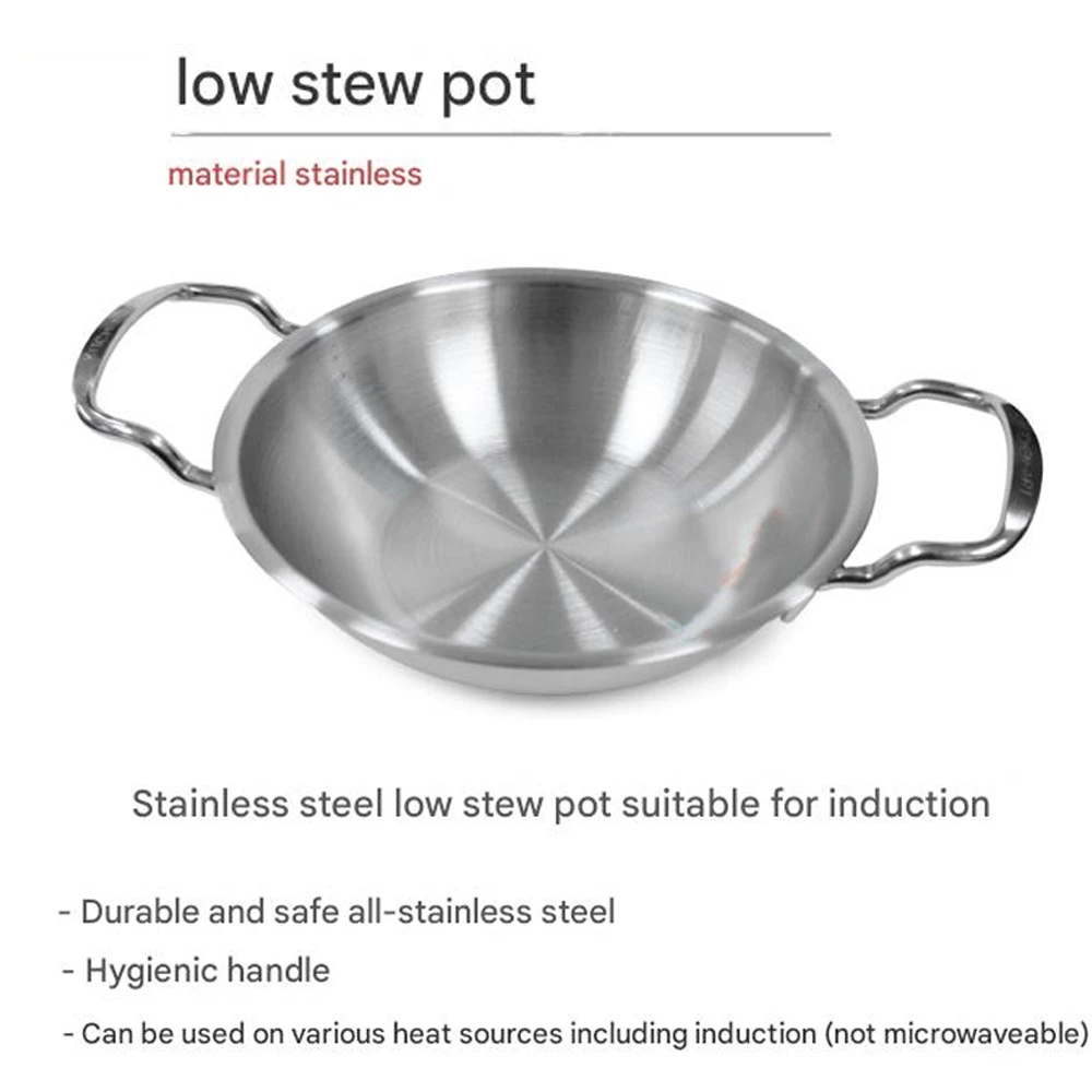Induction Base Stainless Steel  Pot with Glass Lid-18cm - image 6