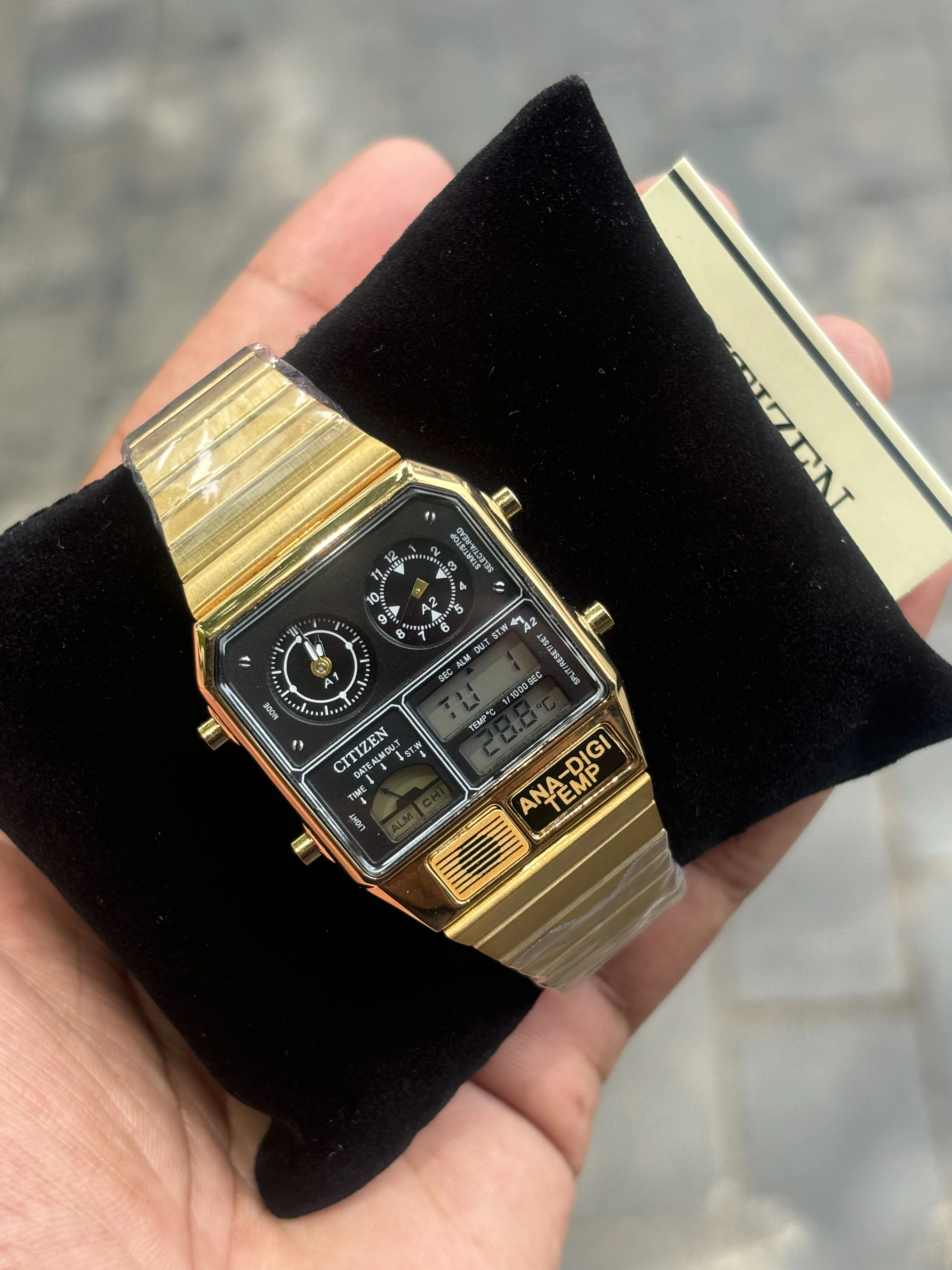 New Gold Mens Casual Citizen Ana -Digi Temp Watch