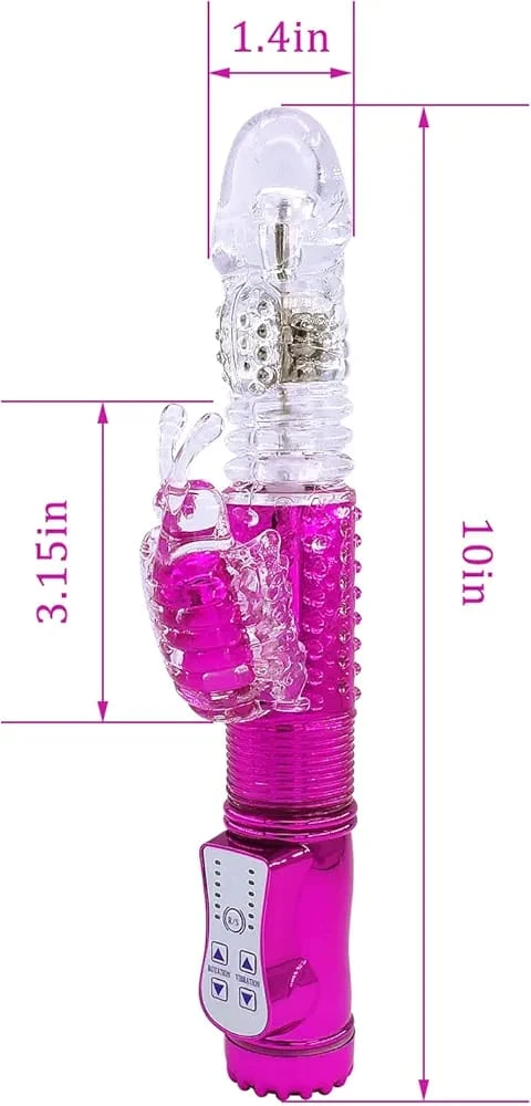 Generic Rotation Rabbit Vibrator Butterfly Rechargeable - image 3