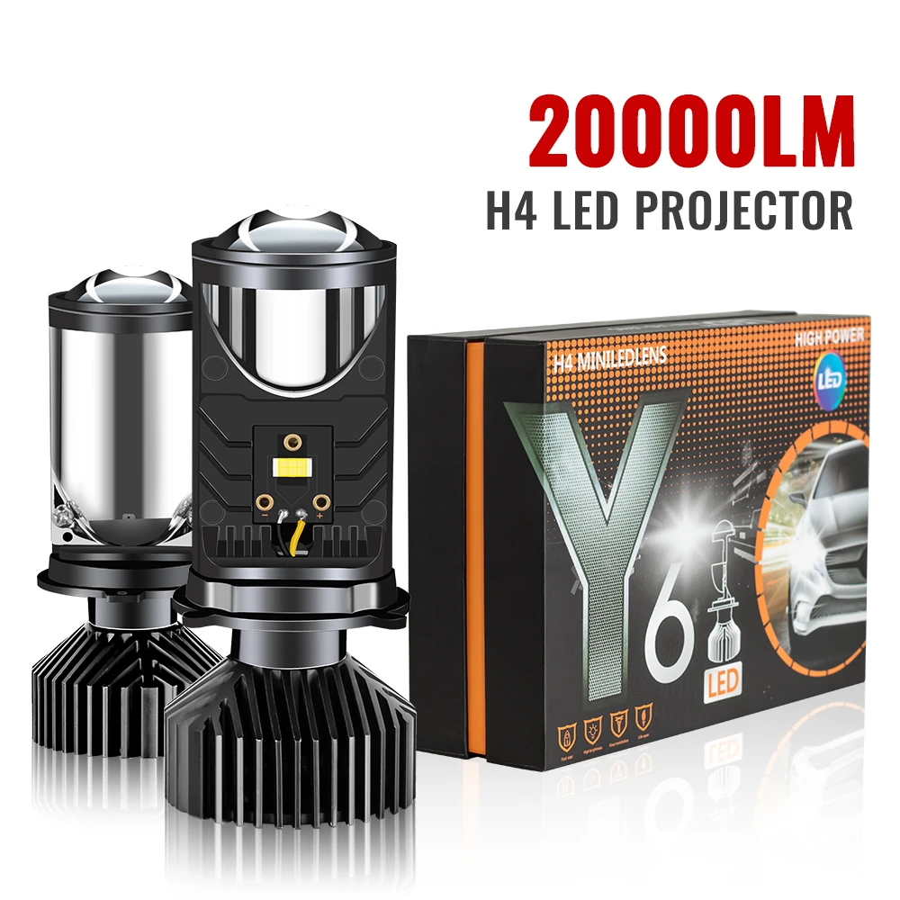Generic Y6 H4 LED Projector Hi-Lo Fan Cooling Headlight