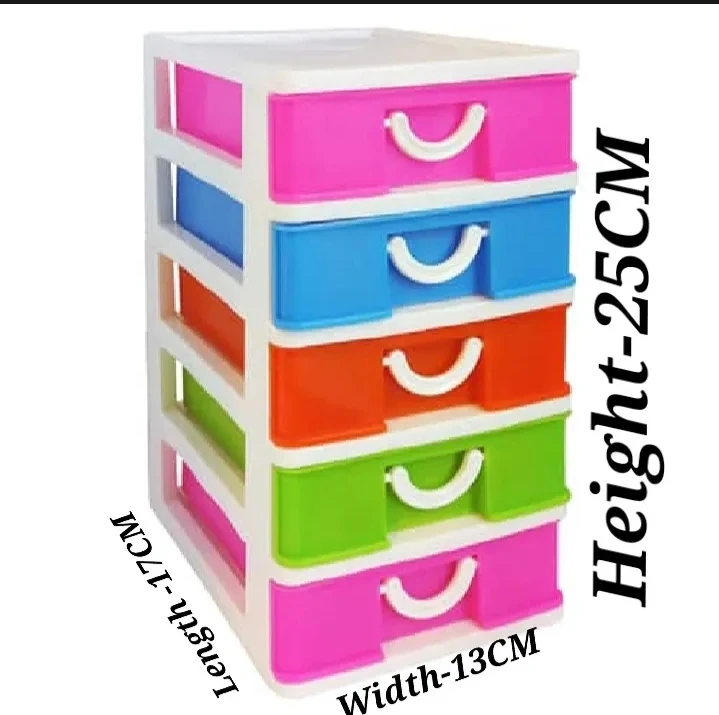 5 Layer Mini Plastic Drawer Cabinet