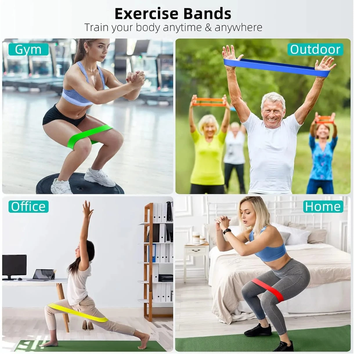 5 pcs Set of Resistance Bands for Men & Women Elastic - image 4