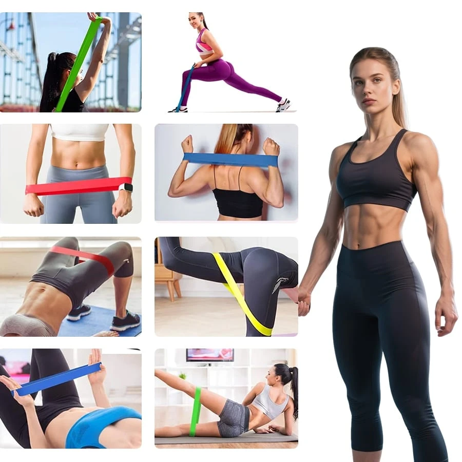 5 pcs Set of Resistance Bands for Men & Women Elastic - image 7