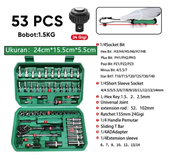 53 Pcs Household Tool Set - image 6