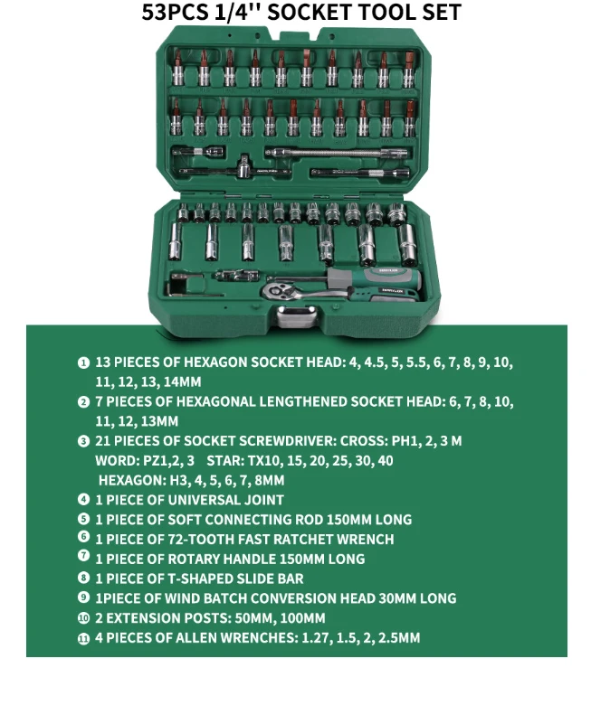 53 Pcs Household Tool Set - image 3