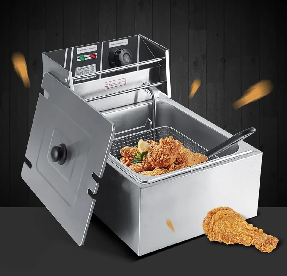 6L Stainless Steel Electric Deep Fryer - image 2