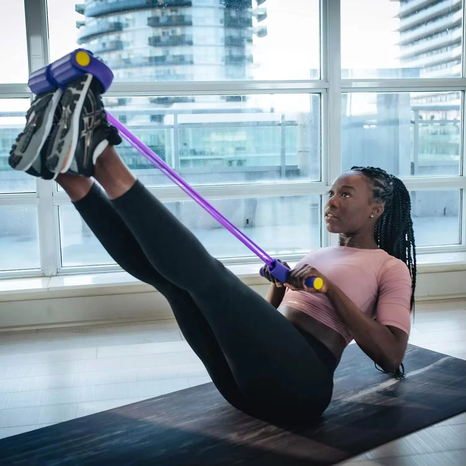 Body Shape Tummy Trimmer Resistance Band Gym yoga - image 4