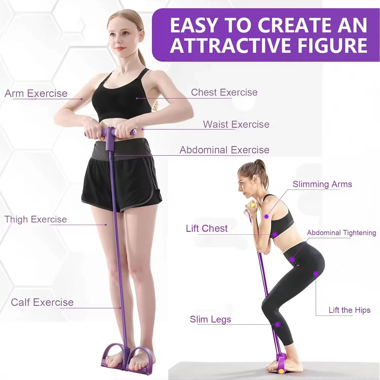 Body Shape Tummy Trimmer Resistance Band Gym yoga - image 7