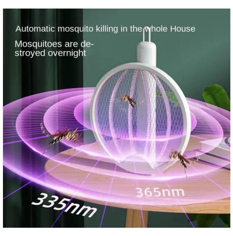 Electric Mosquito Swatter Racket with LED Light - image 5