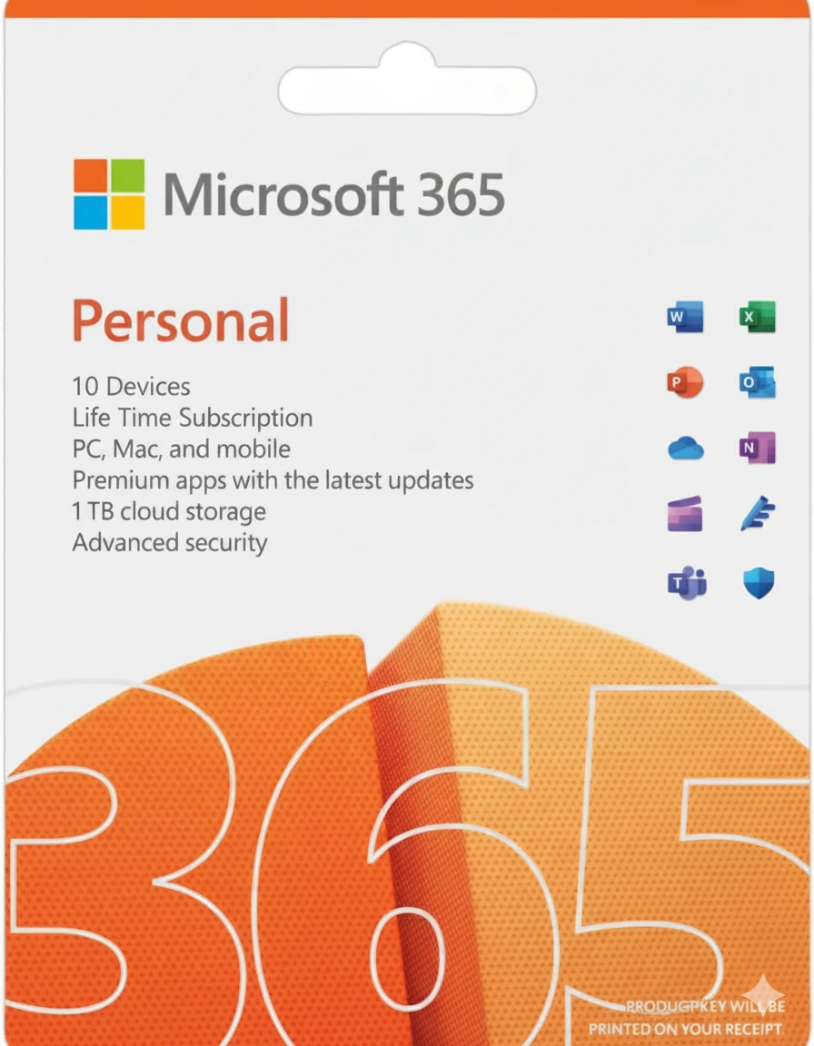 Genuine Microsoft Office 365 Personal | 10 Devices