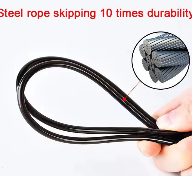 Jump Rope Skipping Adjustable Foam Grip Fitness Steel - image 2