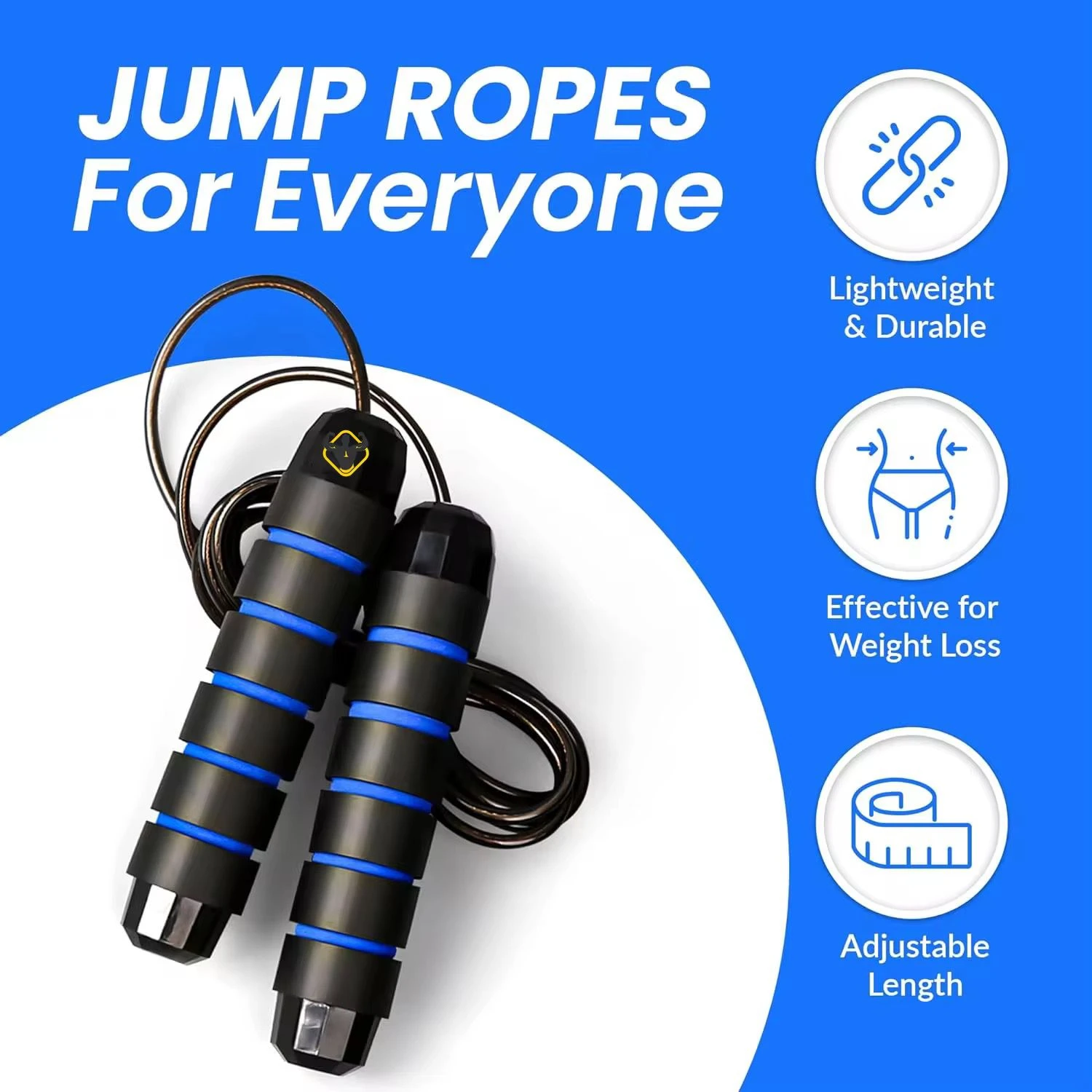 Jump Rope Skipping Adjustable Foam Grip Fitness Steel - image 6
