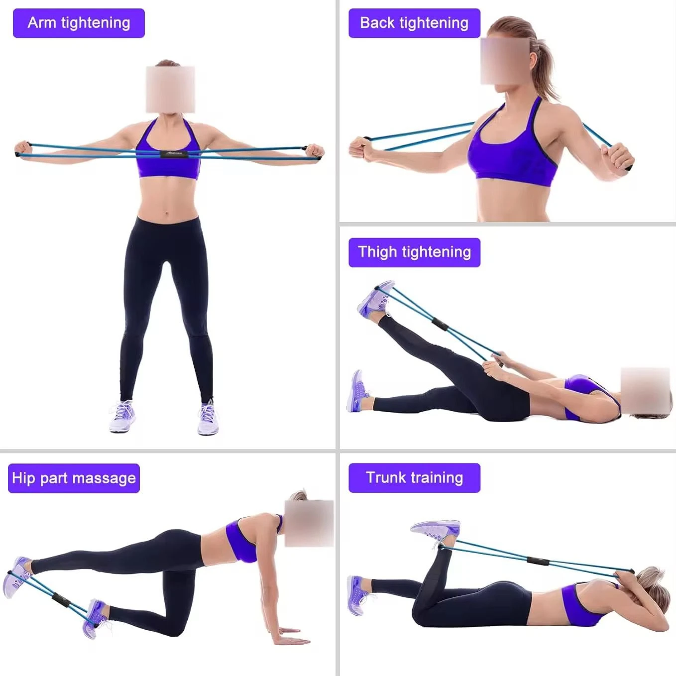 Tape Yoga Resistance Band Fitness Tensile Stretching - image 4
