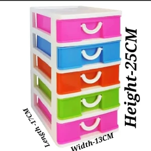 5 Layer Mini Plastic Drawer Cabinet
