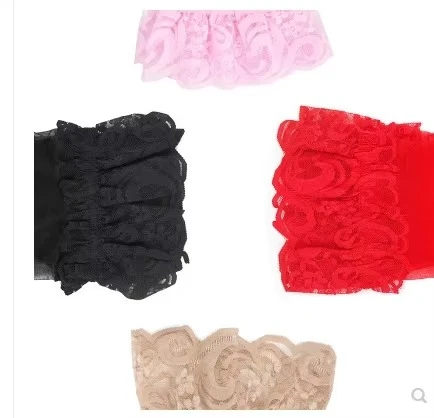 Women Silk Thigh High Lace Top Non-Slip Stockings - image 2