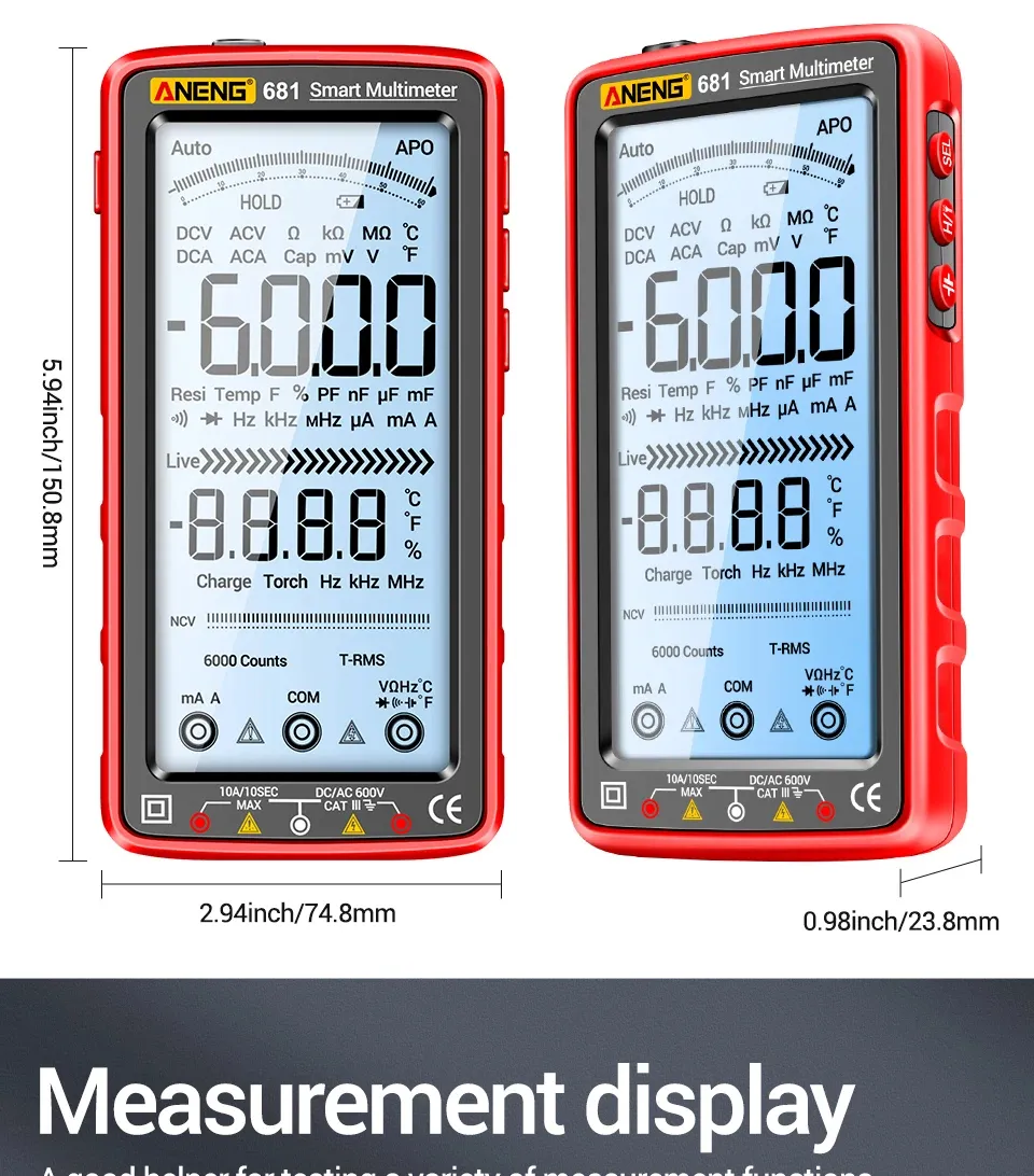 ANENG 681 Smart Digital Multimeter Rechargeable AC/DC - image 8