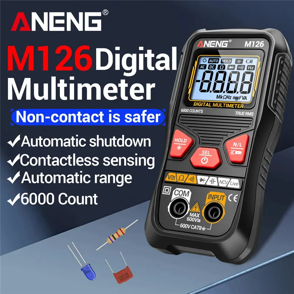 ANENG M126 Digital Multimeter 6000 Counts Smart AC/DC