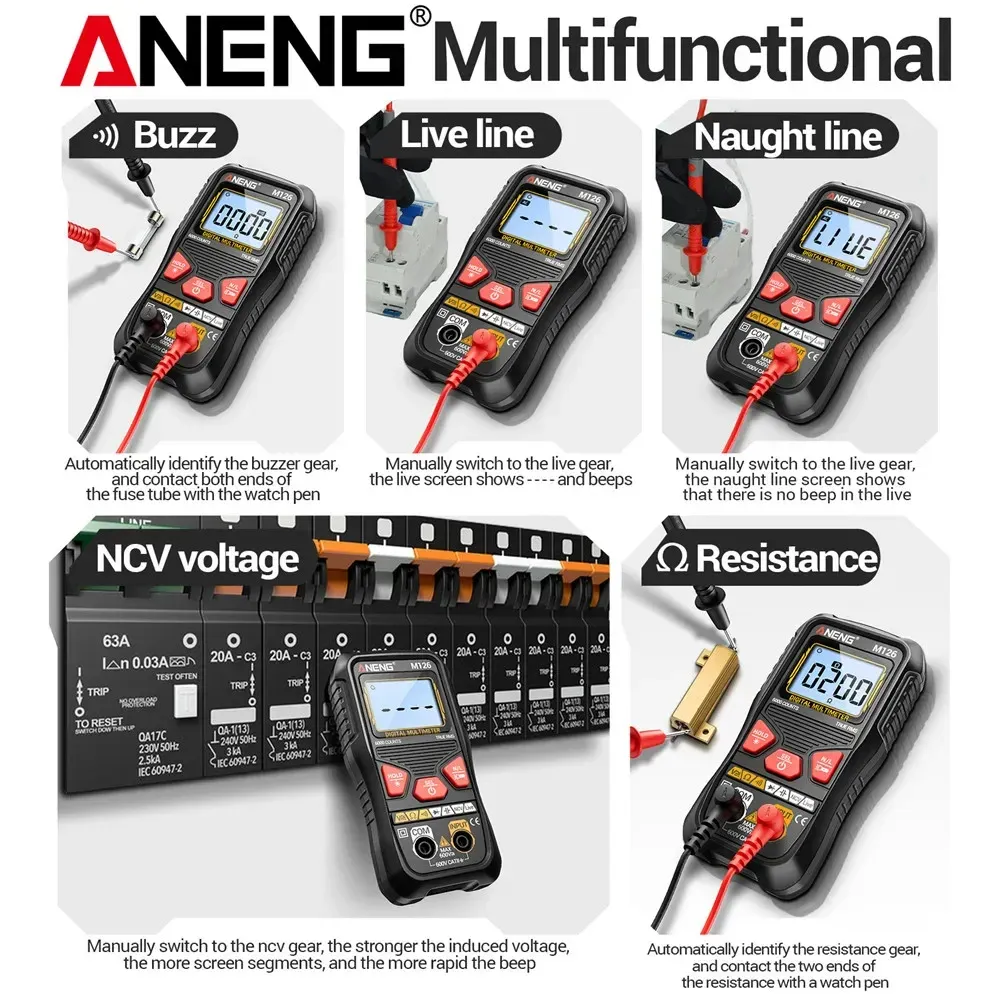 ANENG M126 Digital Multimeter 6000 Counts Smart AC/DC - image 3