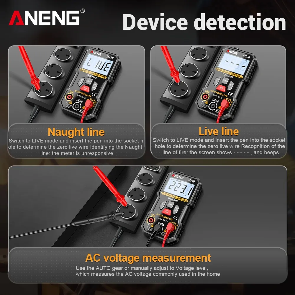 ANENG M128 Mini Digital Multimeter | 6000 Counts Tester - image 3