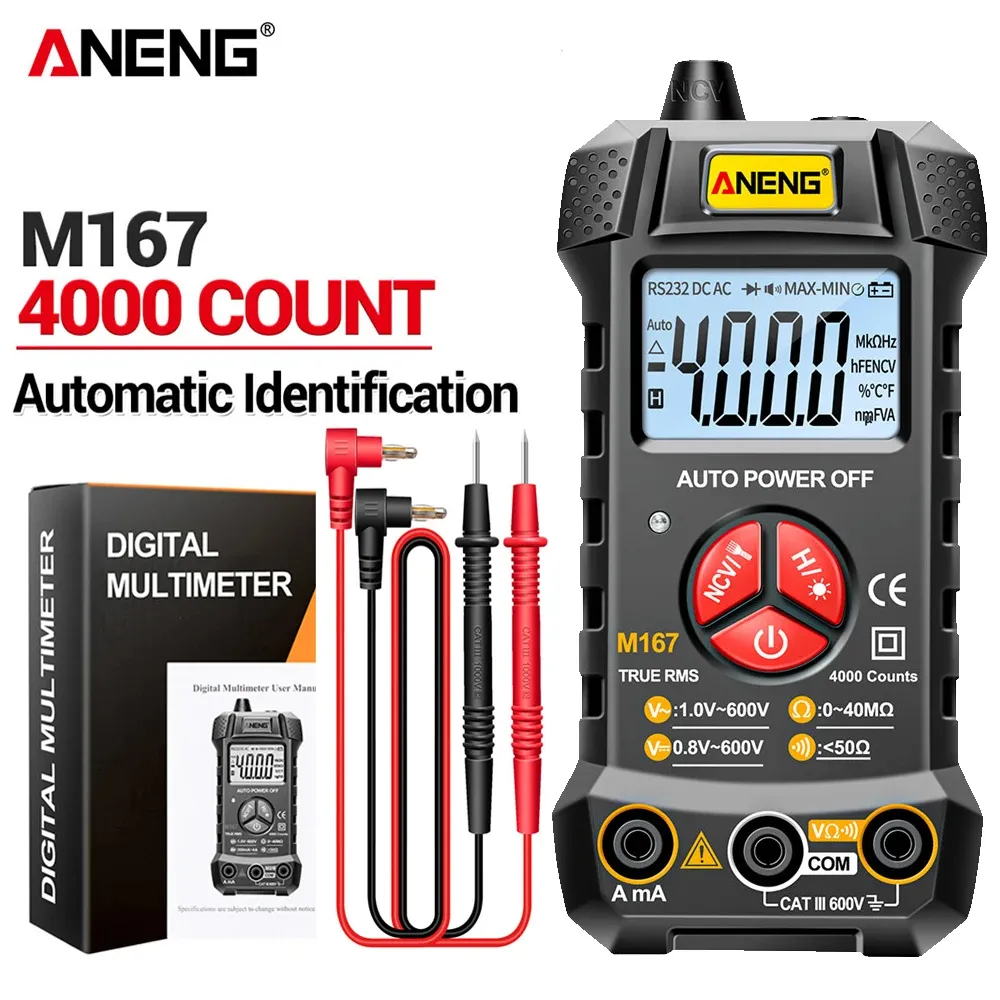 ANENG M167 Digital Mini Multimeter Processional 4000